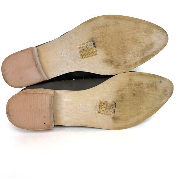 Miim Anthropologie Studded Scottie Loafers‎ US 10 Gray Punk Glam Slip On Flats - Picture 12 of 13